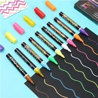 12 Warna Pembuat Kapur Neon Boleh Basuh & Basah Padam