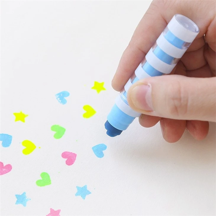 4 Pcs Candy Color Star Heart Highlighter