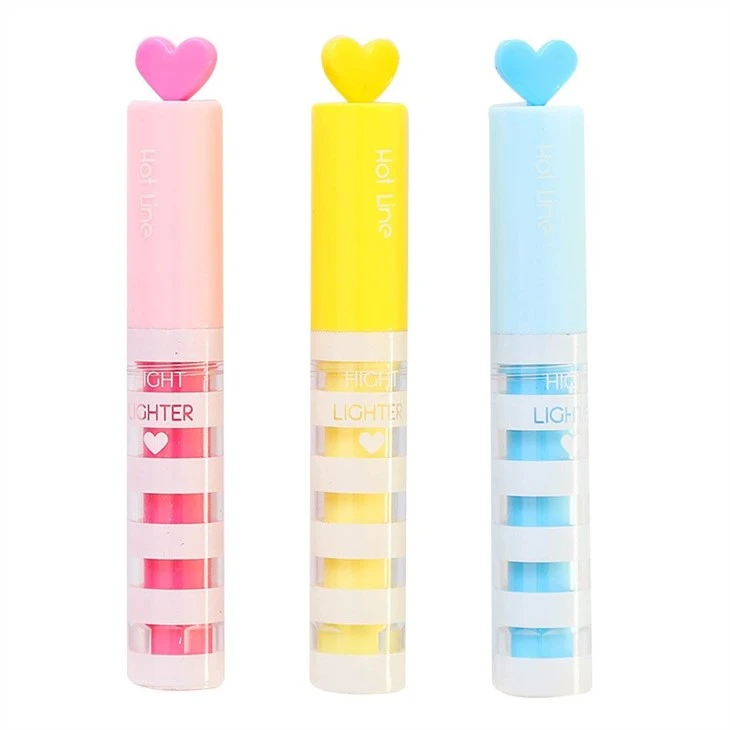 4 Pcs Candy Color Star Heart Highlighter