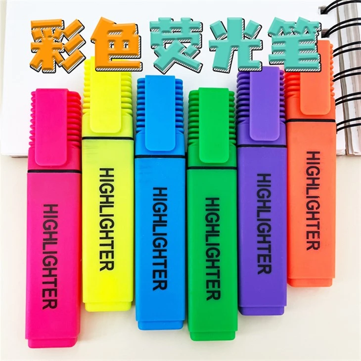 6 Warna Set Candy Color Highlighter Marker Pen